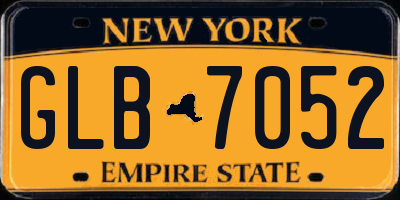 NY license plate GLB7052