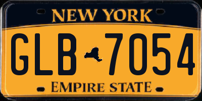 NY license plate GLB7054