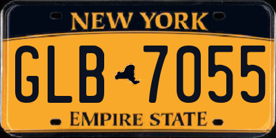 NY license plate GLB7055