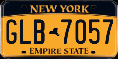 NY license plate GLB7057