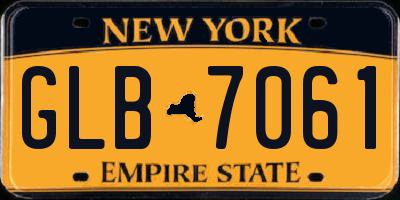 NY license plate GLB7061