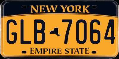 NY license plate GLB7064