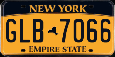 NY license plate GLB7066