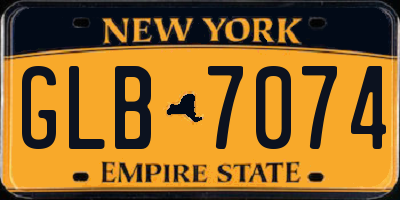 NY license plate GLB7074