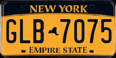 NY license plate GLB7075