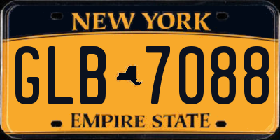 NY license plate GLB7088