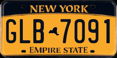 NY license plate GLB7091