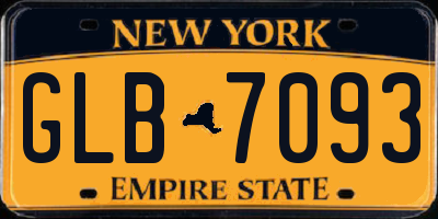 NY license plate GLB7093