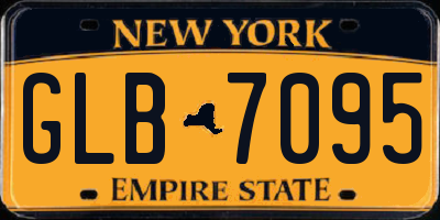 NY license plate GLB7095