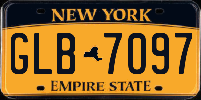 NY license plate GLB7097