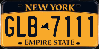 NY license plate GLB7111