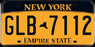 NY license plate GLB7112