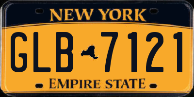 NY license plate GLB7121