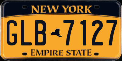 NY license plate GLB7127