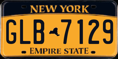 NY license plate GLB7129