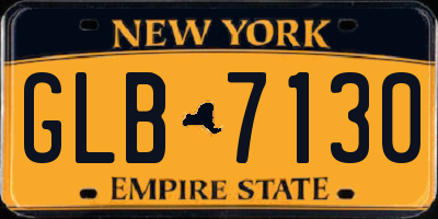 NY license plate GLB7130