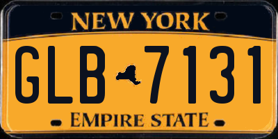 NY license plate GLB7131