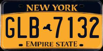 NY license plate GLB7132