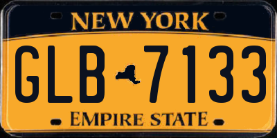 NY license plate GLB7133