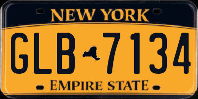 NY license plate GLB7134