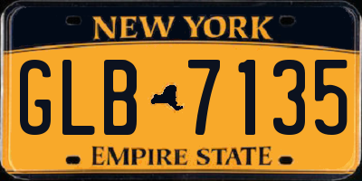 NY license plate GLB7135