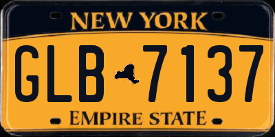 NY license plate GLB7137