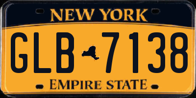 NY license plate GLB7138