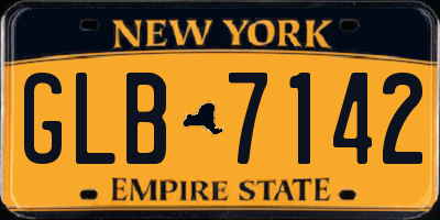 NY license plate GLB7142