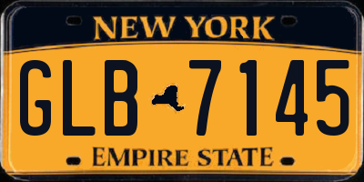 NY license plate GLB7145