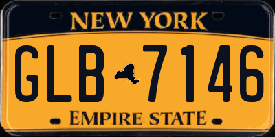 NY license plate GLB7146