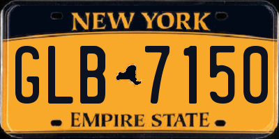 NY license plate GLB7150