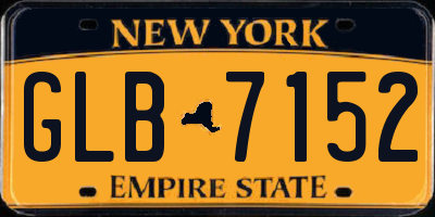 NY license plate GLB7152