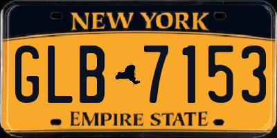 NY license plate GLB7153