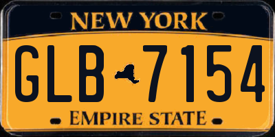 NY license plate GLB7154