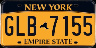 NY license plate GLB7155
