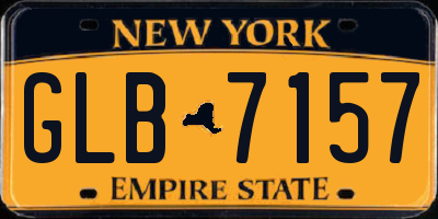 NY license plate GLB7157