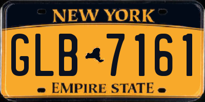 NY license plate GLB7161