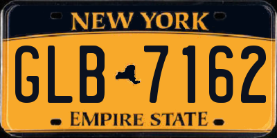 NY license plate GLB7162