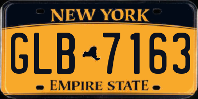 NY license plate GLB7163