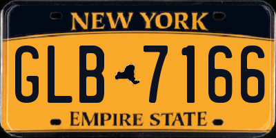 NY license plate GLB7166