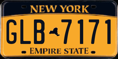 NY license plate GLB7171
