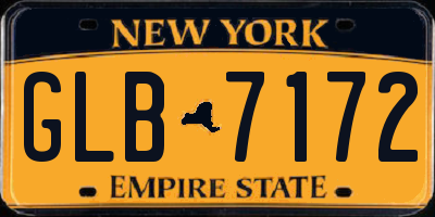 NY license plate GLB7172