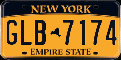 NY license plate GLB7174