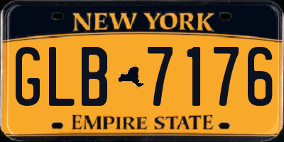 NY license plate GLB7176