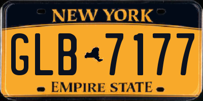 NY license plate GLB7177