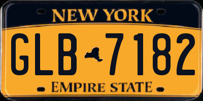 NY license plate GLB7182