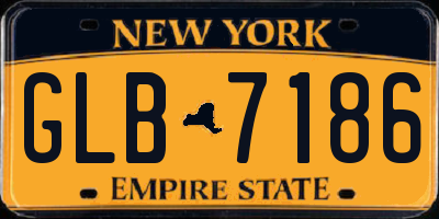 NY license plate GLB7186
