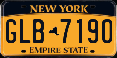NY license plate GLB7190