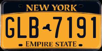 NY license plate GLB7191