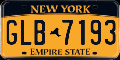 NY license plate GLB7193